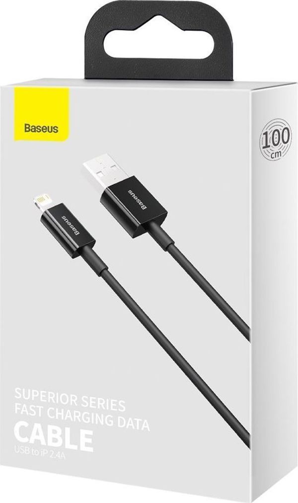 Baseus Superior Series Cable USB to iP 2.4A 1m (black)