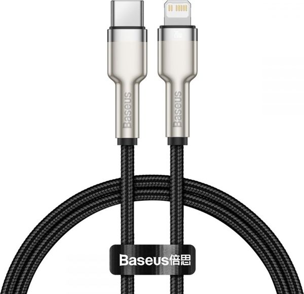 Καλώδιο USB Baseus USB-C - Lightning 0.25 m Μαύρο (CATLJK-01)