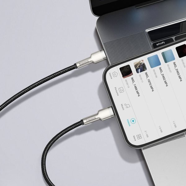 Καλώδιο USB Baseus USB-C - Lightning 0.25 m Μαύρο (CATLJK-01)