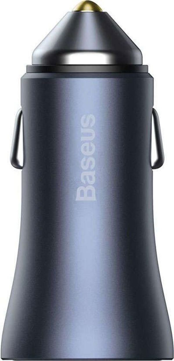 Baseus Golden Contactor Pro car charger, USB + USB-C, QC4.0+, PD, SCP, 40W (gray)