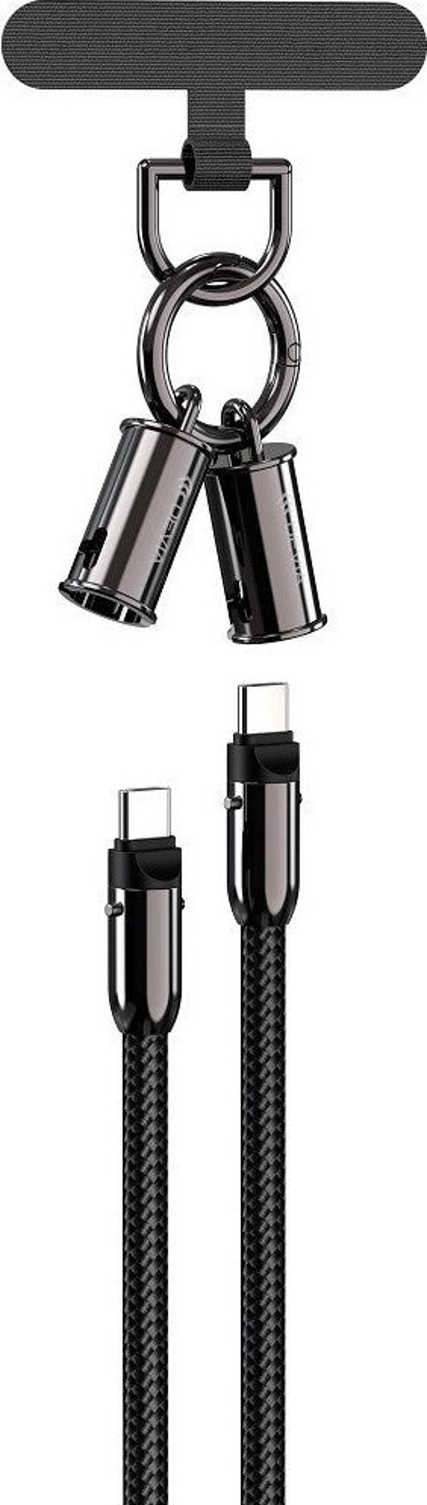 Καλώδιο Devia 2σε1 Lanyard 60W USB-C - USB-C 1.2m