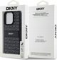 Case APPLE IPHONE 15 PRO DKNY Hardcase Leather Mono Stripe & Metal Logo (DKHCP15LPRTHSLK) black