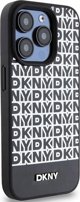 DKNY DKNY DKHMP15XPSOSPK iPhone 15 Pro Max 6.7" μαύρη σκληρή θήκη Δερμάτινο Τυπωμένο Σχέδιο Μεταλλικό Λογότυπο MagSafe