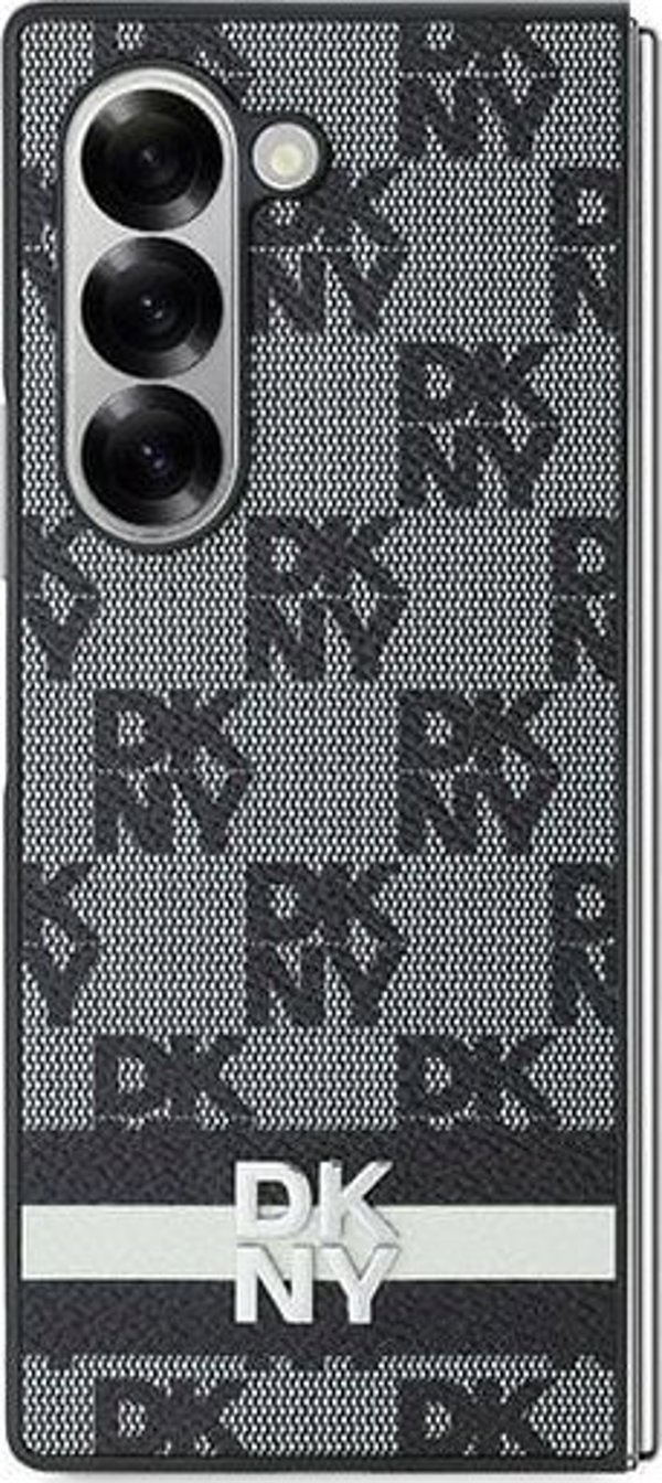 DKNY DKNY DKHCZFD6PCPTSSKZ Fold6 F956 czarny/black Chequered Pattern Printed Stripes