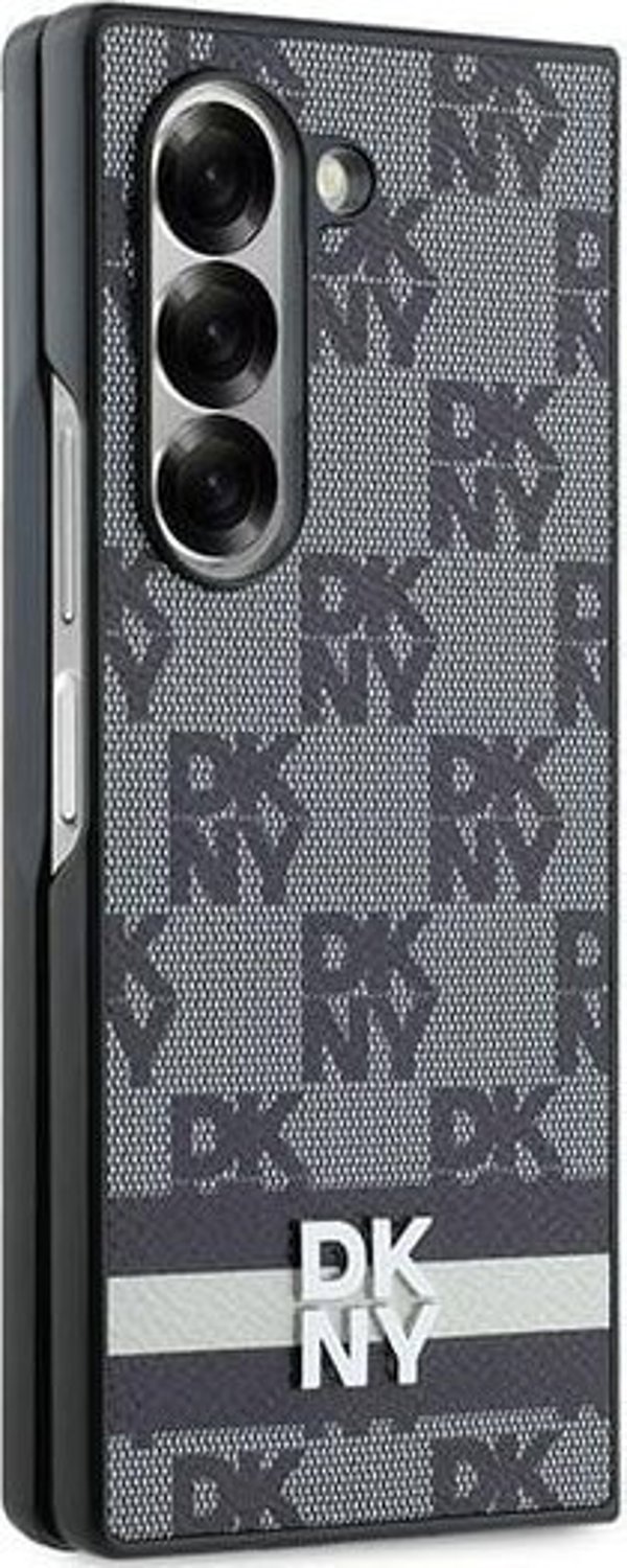 DKNY DKNY DKHCZFD6PCPTSSKZ Fold6 F956 czarny/black Chequered Pattern Printed Stripes