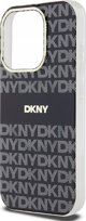 Case APPLE IPHONE 15 PRO DKNY Hardcase IML Mono & Stripe MagSafe (DKHMP15LHRHSEK) black