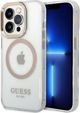Guess case for iPhone 14 Pro Max 6,7" GUHMP14XHTRMD gold HC Magsafe Metal Outline 3666339069735