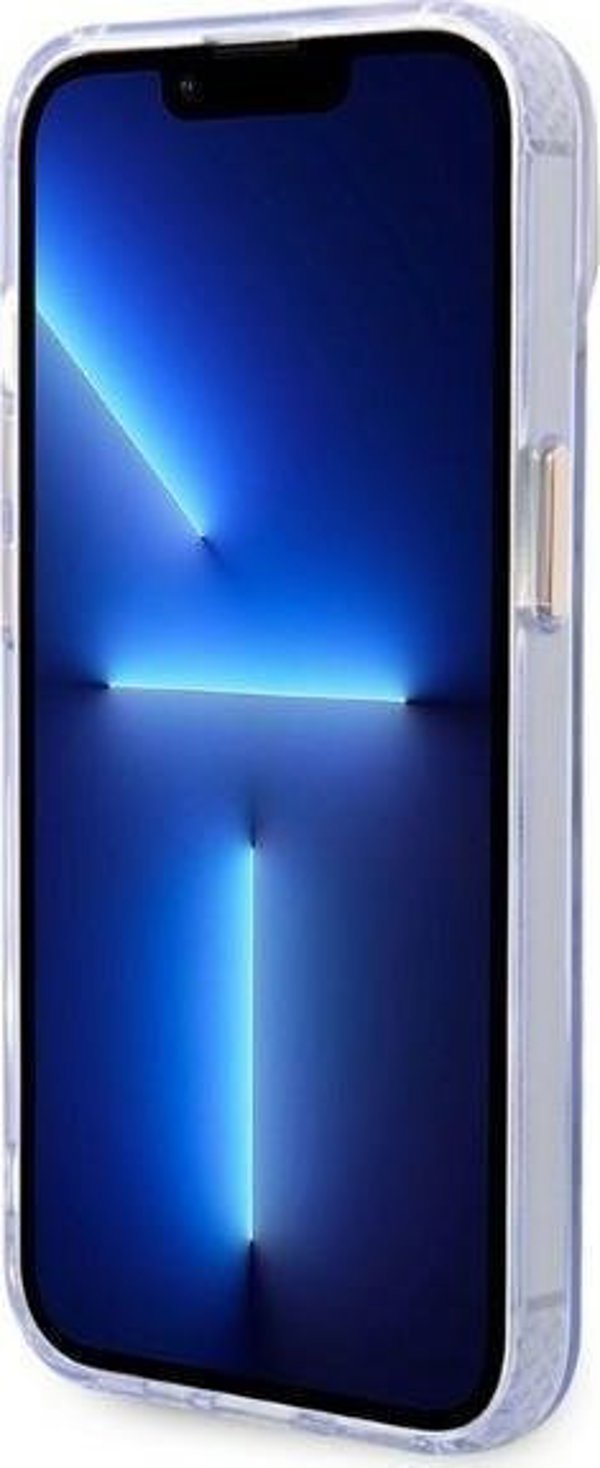 Guess Θήκη Guess GUHMP14SHTCMU Apple iPhone 14 μοβ/μωβ σκληρή θήκη Χρυσό Περίγραμμα Διαφανές MagSafe