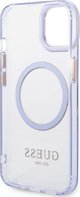 Guess Θήκη Guess GUHMP14SHTCMU Apple iPhone 14 μοβ/μωβ σκληρή θήκη Χρυσό Περίγραμμα Διαφανές MagSafe