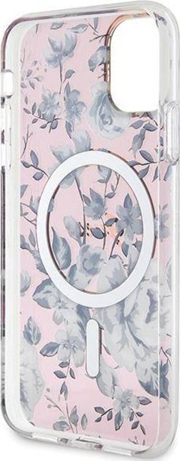 Guess Θήκη Guess GUHMN61HCFWSP Apple iPhone 11/XR ροζ σκληρή θήκη Flower MagSafe