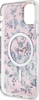 Guess Θήκη Guess GUHMN61HCFWSP Apple iPhone 11/XR ροζ σκληρή θήκη Flower MagSafe