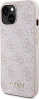 Guess Guess GUHCP15SG4GFPI iPhone 15 6.1" ροζ σκληρή θήκη 4G Metal Gold Logo