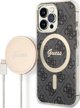 Guess Σετ Guess GUBPP13LH4EACSK Θήκη+ Φορτιστής iPhone 13 Pro μαύρη/μαύρη σκληρή θήκη 4G Print MagSafe NoSize