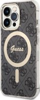 Guess Σετ Guess GUBPP13LH4EACSK Θήκη+ Φορτιστής iPhone 13 Pro μαύρη/μαύρη σκληρή θήκη 4G Print MagSafe NoSize