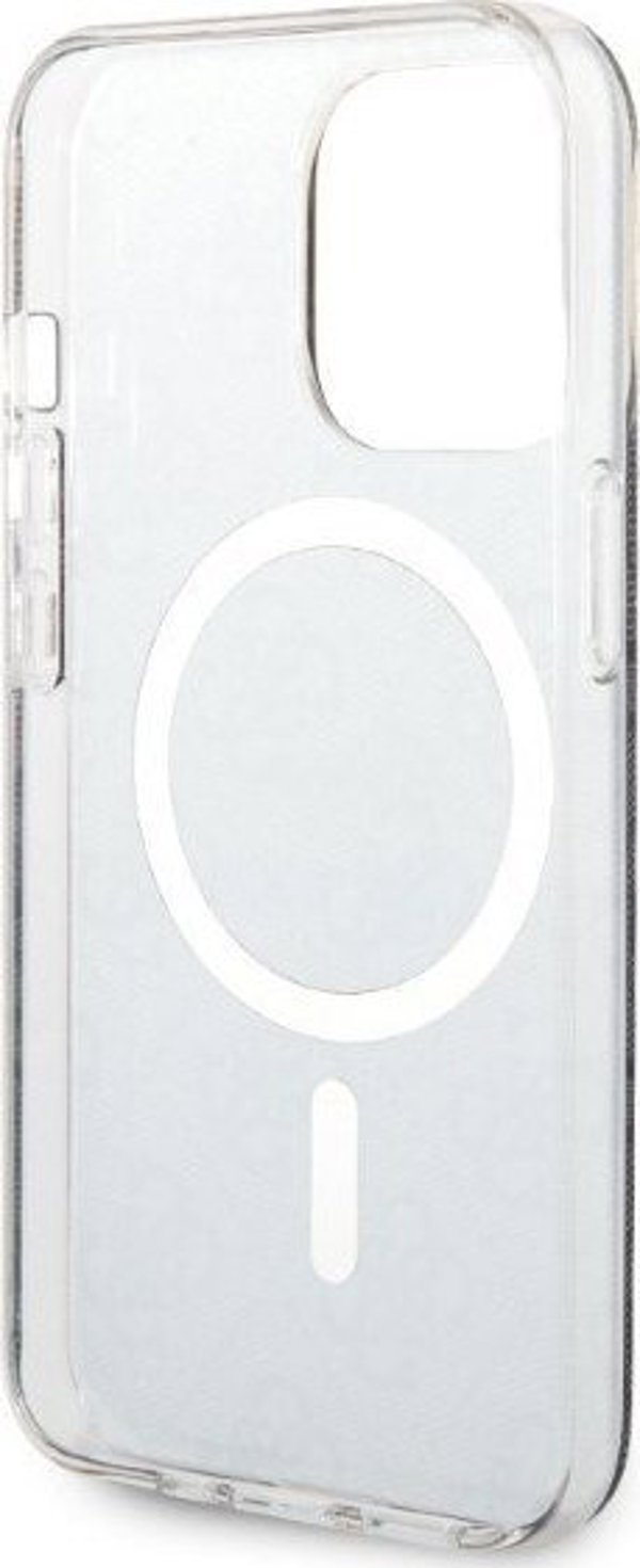 Guess Σετ Guess GUBPP13LH4EACSK Θήκη+ Φορτιστής iPhone 13 Pro μαύρη/μαύρη σκληρή θήκη 4G Print MagSafe NoSize