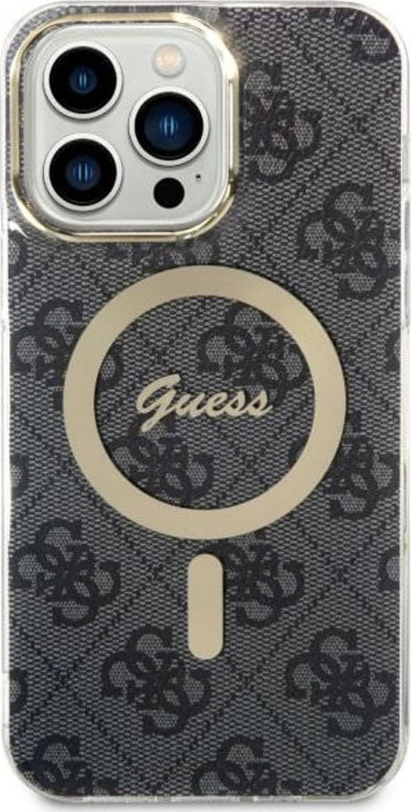 Guess Θήκη Guess GUHMS23SH4STK Samsung Galaxy S23 μαύρο/black σκληρή θήκη 4G MagSafe