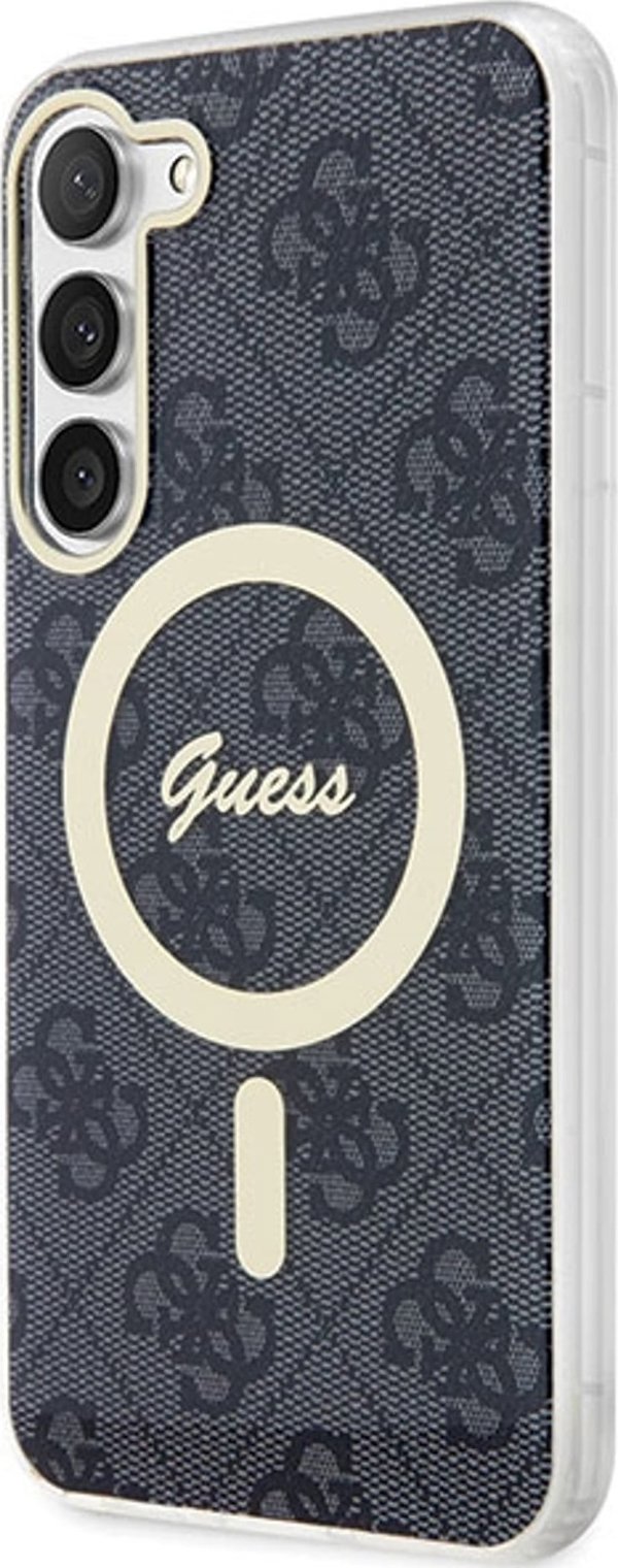 Guess Θήκη Guess GUHMS23SH4STK Samsung Galaxy S23 μαύρο/black σκληρή θήκη 4G MagSafe