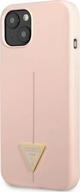 Guess case for iPhone 13 6,1" GUHCP13MSLTGP pink hard case Silicone Triangle Logo 3666339041007