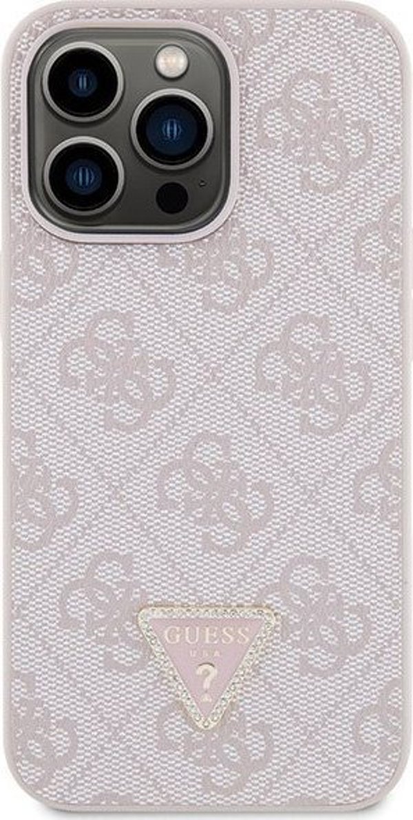 Guess Θήκη Guess GUHCP13LP4TDSCPP Apple iPhone 13/13 Pro σκληρή θήκη Crossbody 4G Metal Logo ροζ/pink