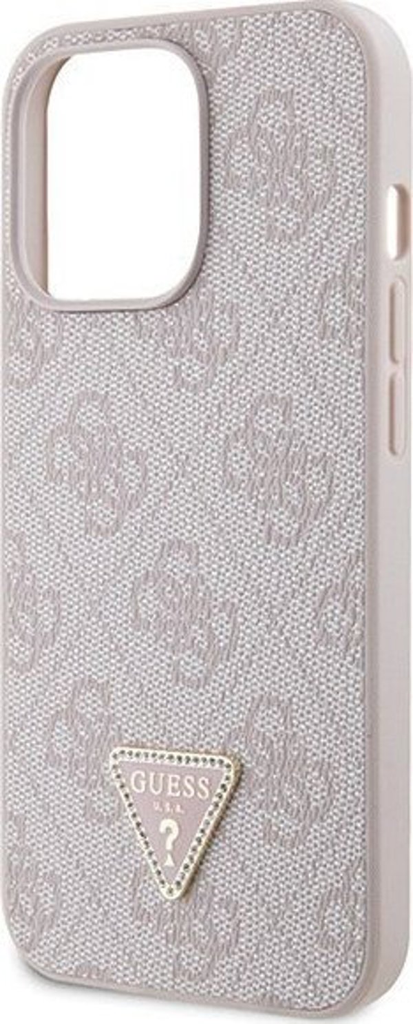 Guess Θήκη Guess GUHCP13LP4TDSCPP Apple iPhone 13/13 Pro σκληρή θήκη Crossbody 4G Metal Logo ροζ/pink