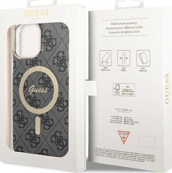 Guess Θήκη Guess GUHMP13XH4STK Apple iPhone 13 Pro Max μαύρο/black σκληρή θήκη 4G MagSafe