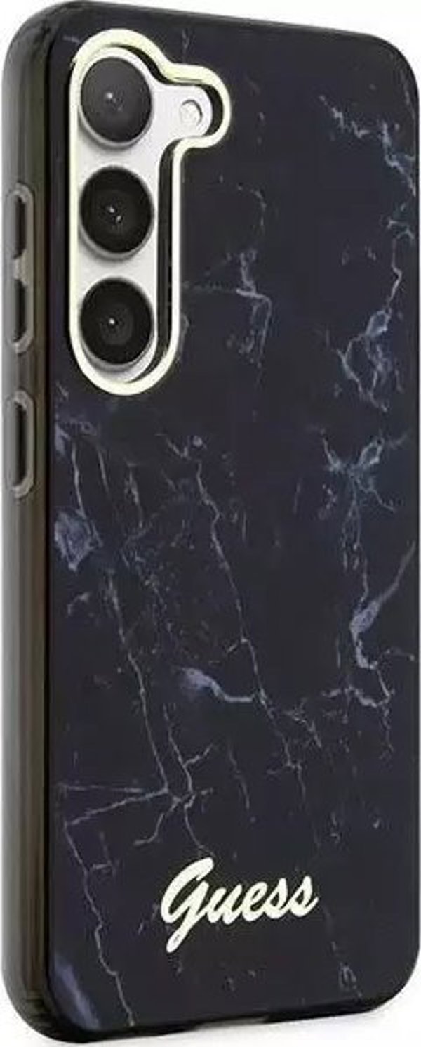 Guess case for Samsung Galaxy S23 GUHCS23SPCUMAK black HC PU/TPU Marble 3666339117375
