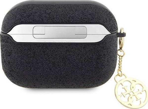 Guess case for AirPods Pro 2 GUAP2GLGSHK black PU Glitter Flake 4G 3666339110956
