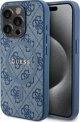 Guess Guess GUHMP14LG4GFRB iPhone 14 Pro 6.1" μπλε σκληρή θήκη 4G Συλλογή Δερμάτινο Μεταλλικό Λογότυπο MagSafe