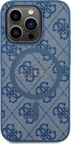 Guess Guess GUHMP14LG4GFRB iPhone 14 Pro 6.1" μπλε σκληρή θήκη 4G Συλλογή Δερμάτινο Μεταλλικό Λογότυπο MagSafe