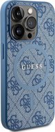 Guess Guess GUHMP14LG4GFRB iPhone 14 Pro 6.1" μπλε σκληρή θήκη 4G Συλλογή Δερμάτινο Μεταλλικό Λογότυπο MagSafe