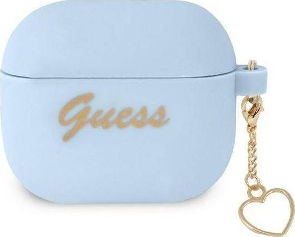 Θήκη προστασίας Guess Silicone Charm Collection για AirPods 3 GUA3LSCHSB μπλε