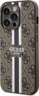 Guess case for iPhone 14 Pro 6,1" GUHMP14LP4RPSW brown harcase Magsafe 4G Printed Stripes 3666339119799