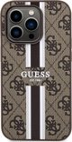 Guess case for iPhone 14 Pro 6,1" GUHMP14LP4RPSW brown harcase Magsafe 4G Printed Stripes 3666339119799