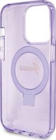 Guess Guess GUHMP15LHRSGSU iPhone 15 Pro 6.1" μοβ σκληρή θήκη Ring Stand Script Glitter MagSafe