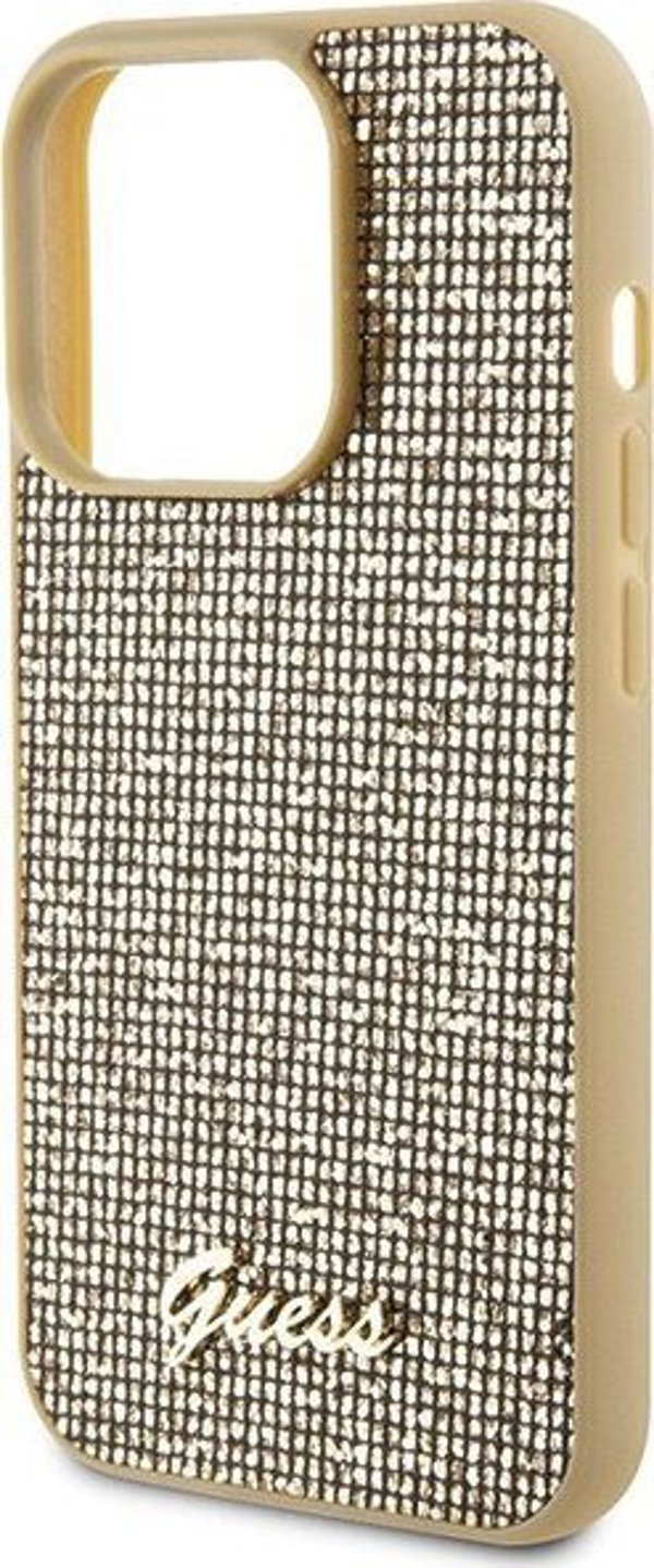 Guess Guess GUHCP15LPMSDGSD iPhone 15 Pro 6.1" χρυσό/gold σκληρή θήκη Disco Metal Script