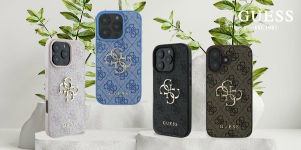 Guess Guess GUHCP16S4GMGPI iPhone 16 6.1" ροζ σκληρή θήκη 4G Μεγάλο Λογότυπο