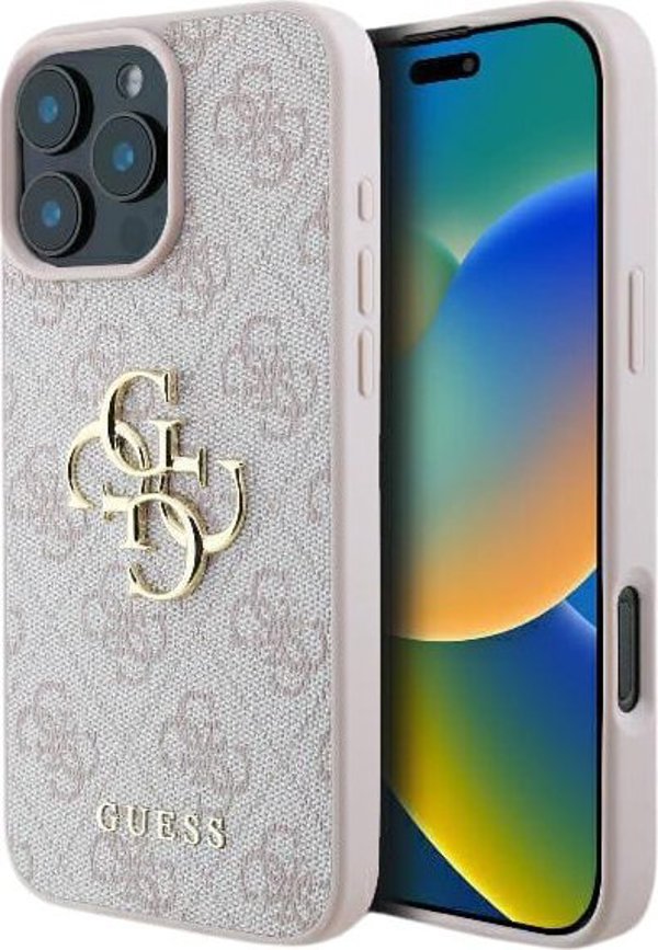 Guess Guess GUHCP16S4GMGPI iPhone 16 6.1" ροζ σκληρή θήκη 4G Μεγάλο Λογότυπο