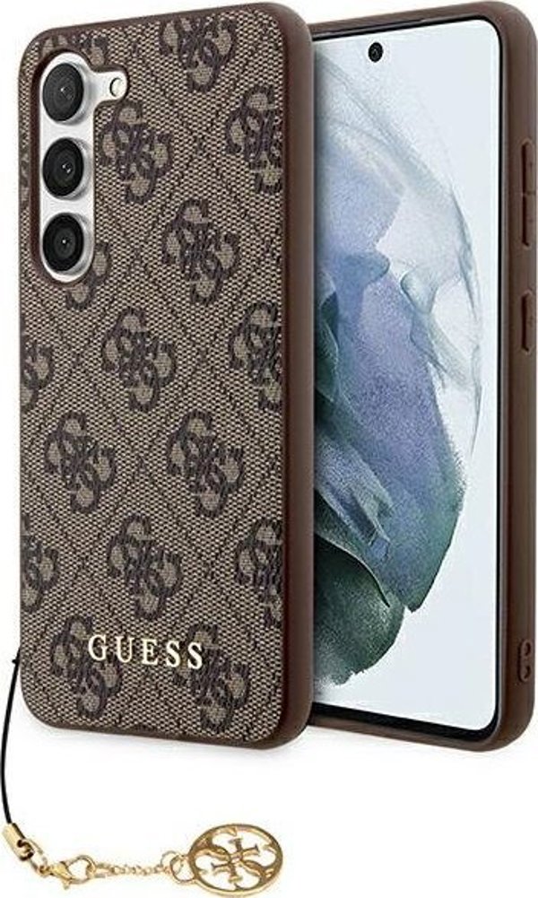 Guess Guess GUHCSA55GF4GBR A55 A556 καφέ σκληρή θήκη 4G Charms Collection