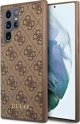 Guess case for Samsung Galaxy S23 Ultra GUHCS23LG4GFBR brown hard case 4G Metal Gold Logo 3666339117009