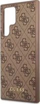 Guess case for Samsung Galaxy S23 Ultra GUHCS23LG4GFBR brown hard case 4G Metal Gold Logo 3666339117009