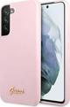 Guess case for Samsung Galaxy S22 Plus GUHCS22MLSLMGLA lavender hardcase Silicone Script Metal Logo 3666339042516