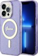 Guess case for iPhone 14 Pro 6,1" GUHMP14LHCMCGU purple hardcase Magsafe IML Glitter Gold 3666339125684