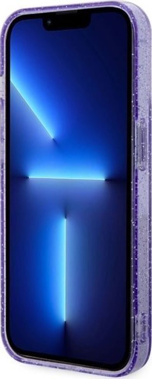 Guess case for iPhone 14 Pro 6,1" GUHMP14LHCMCGU purple hardcase Magsafe IML Glitter Gold 3666339125684