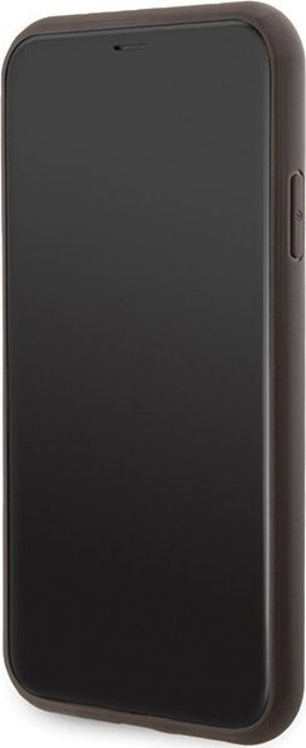 Guess Guess GUHMN61G4GFRW iPhone 11 6.1" / Xr καφέ σκληρή θήκη 4G Collection Leather Metal Logo MagSafe