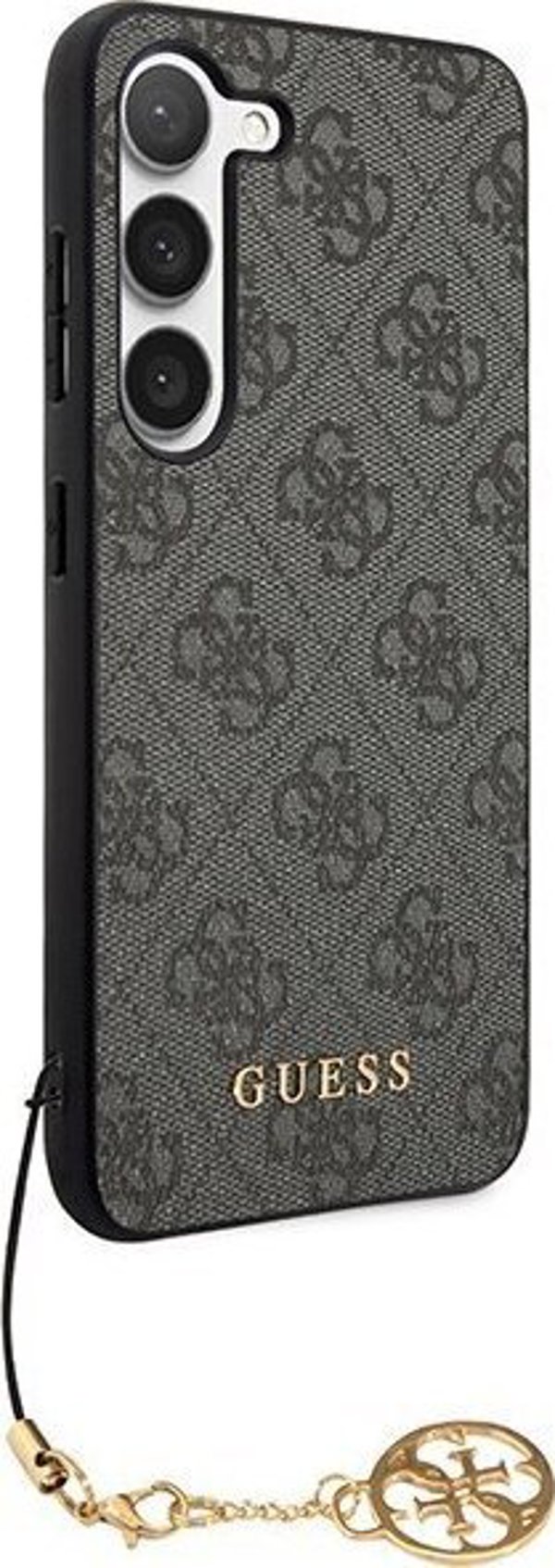 Θήκη Guess για Samsung Galaxy A55 GUHCSA55GF4GGR μαύρη HC PU 4G με charm 3666339259679