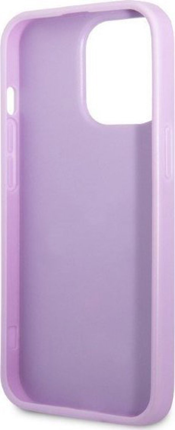 Guess Θήκη Guess GUHCP13XPS4MU Apple iPhone 13 Pro Max μοβ σκληρή θήκη Saffiano 4G Small Metal Logo