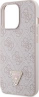 Guess case for iPhone 13 Pro Max 6,7" GUHCP13XP4TDSCPP pink HC PU Leather Metal Logo Strass Crossbody 3666339147174