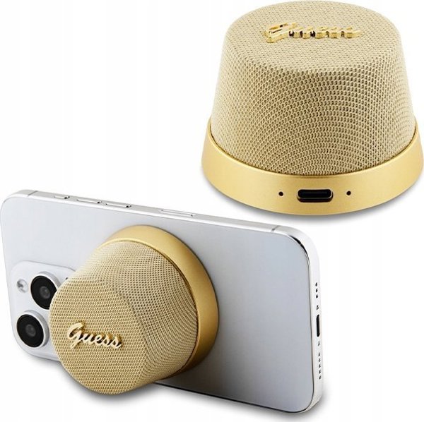 Guess Ηχείο Bluetooth Guess Magnetic Script Metal - χρυσό