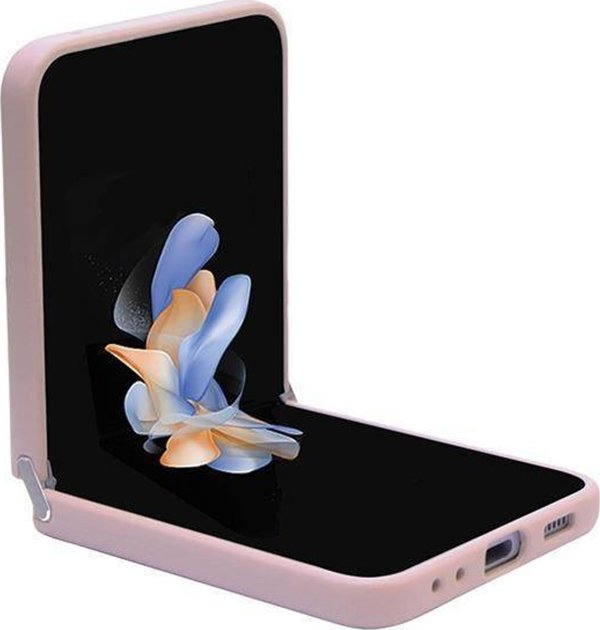 Guess case for Samsung Z Flip5 GUHCZF5HGGSHP pink HC PU/TPU Glitter Script 3666339173999
