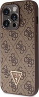 Guess case for iPhone 14 Pro 6,1" GUHCP14LP4TDSCPW brown HC PU Leather Metal Logo Strass Crossbody 3666339146924